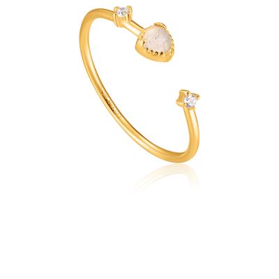 Bague argent 925 ouverte, 3 pierres