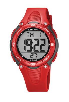 K5813/1 Calypso Montre numérique pour enfant en silicone, 10ATM