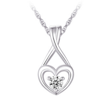 Pendentif pour femme en argent 925, cubic zirconium, coeur - L270P - Legend
