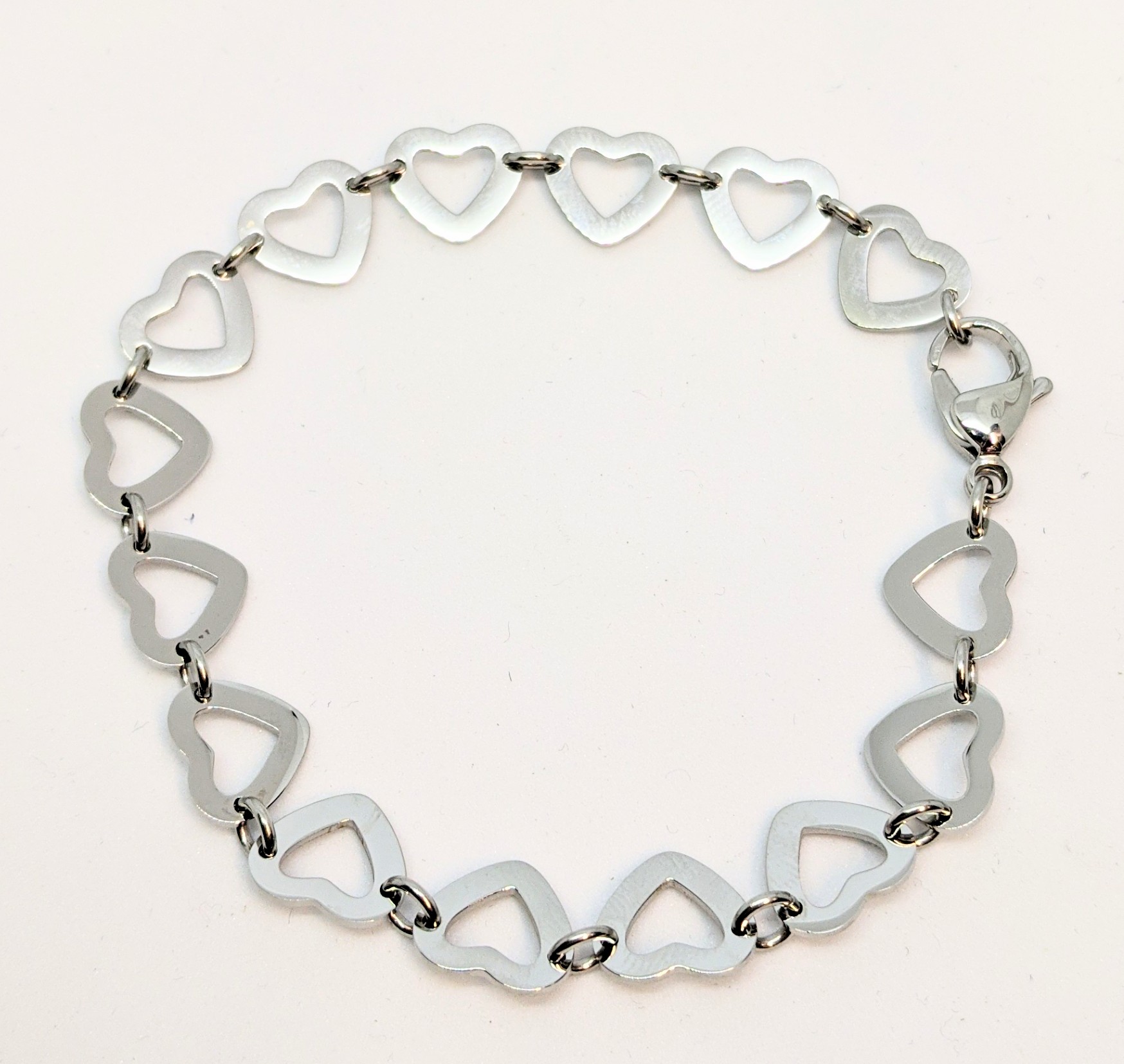 Bracelet stainless, coeurs