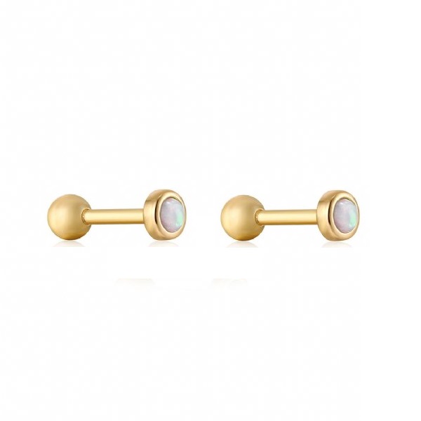 Boucles d'oreilles vissées pour femme en argent 925