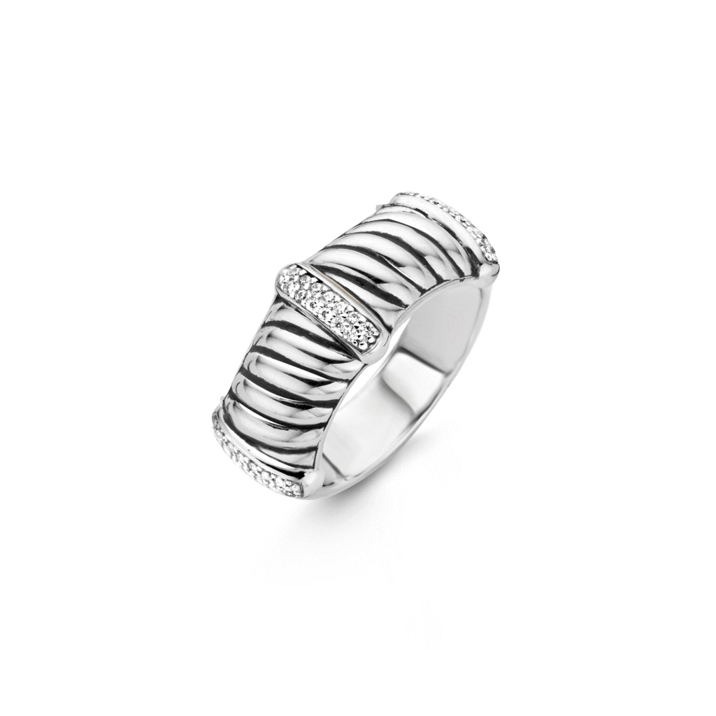 Bague argent 925, torsadée