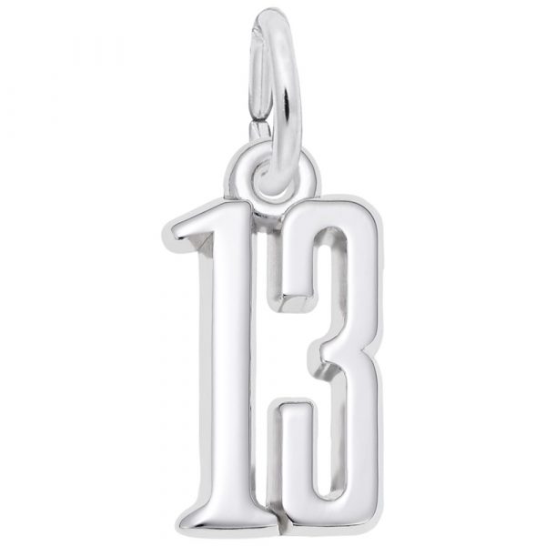 Pendentif en argent 925, numéro