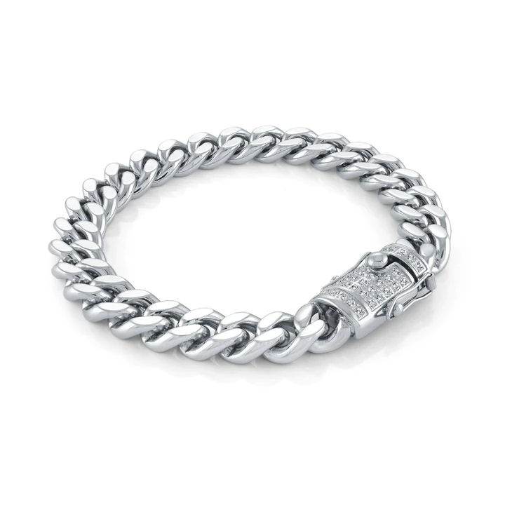 Bracelet pour homme en stainless, cubic zirconium - SMB492 - Italgem