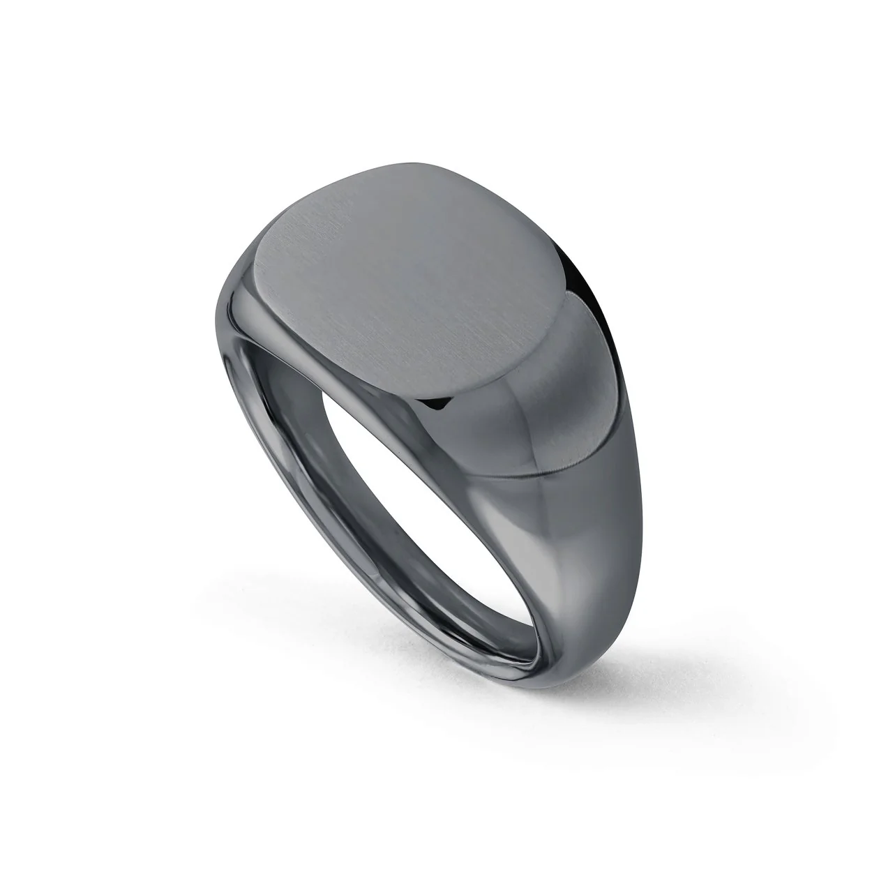 Bague pour homme en stainless, chevalière - SMR66-10 - Italgem