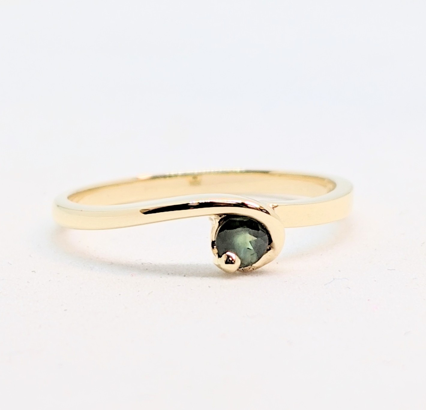Bague or 10K, pierres de naissance naturelles