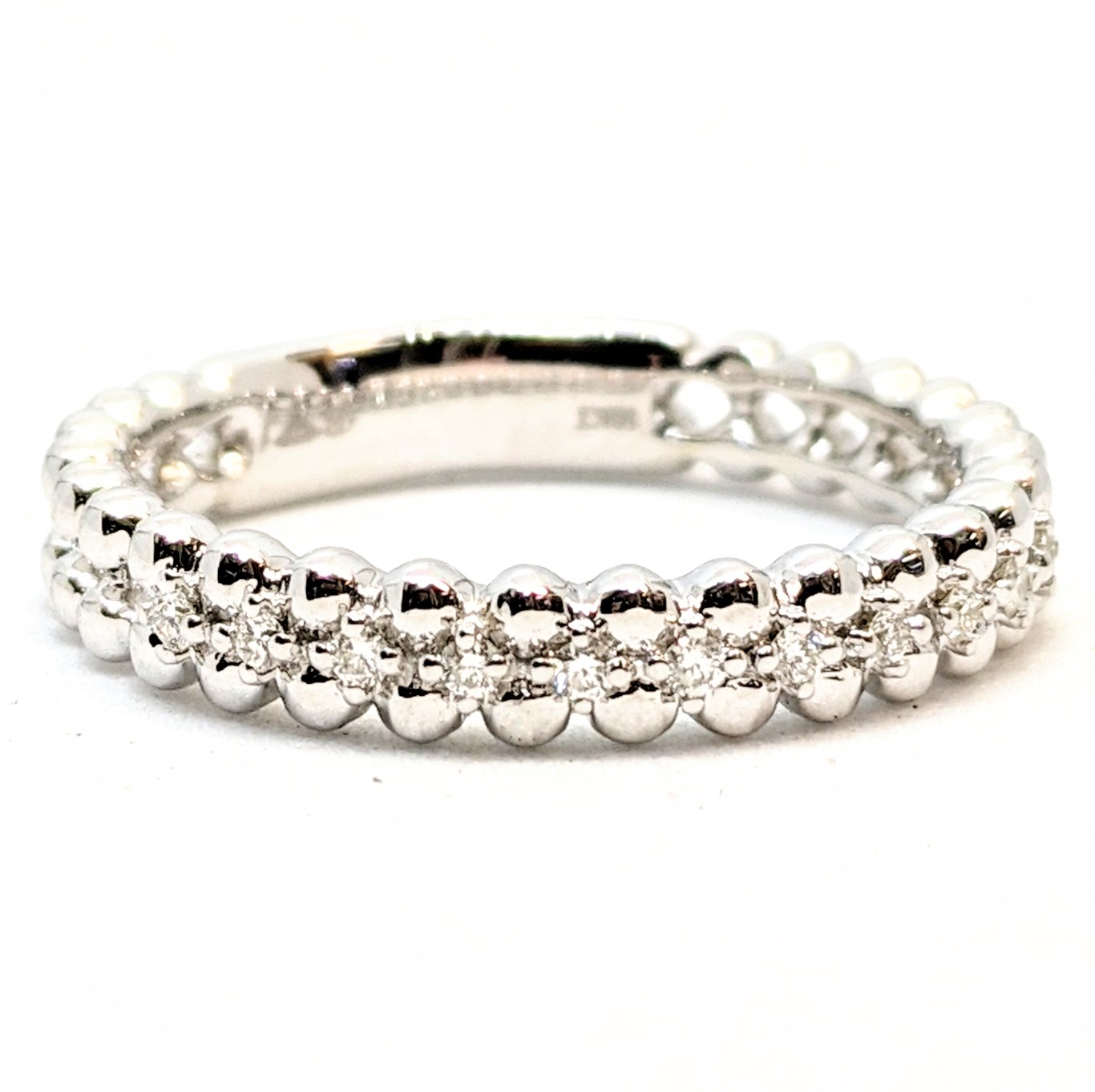 Bague en or 10K, 11 diamants 0.08 carat
