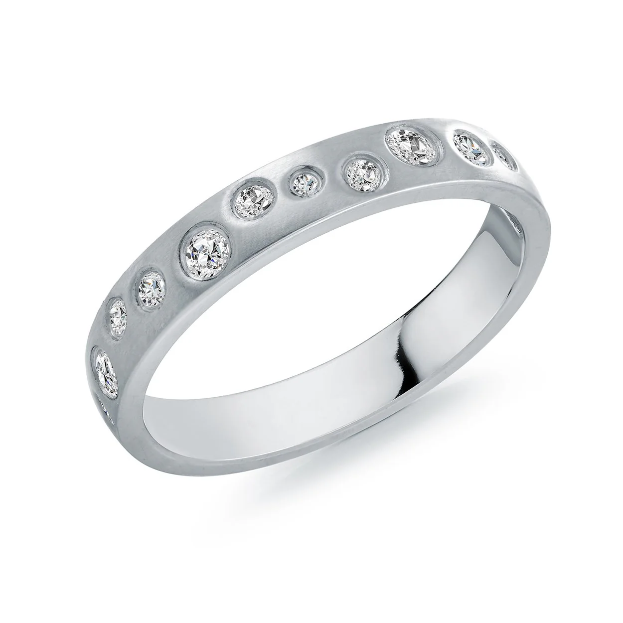 Jonc pour femme en stainless, cubic zirconium - SWR14-7 - Italgem