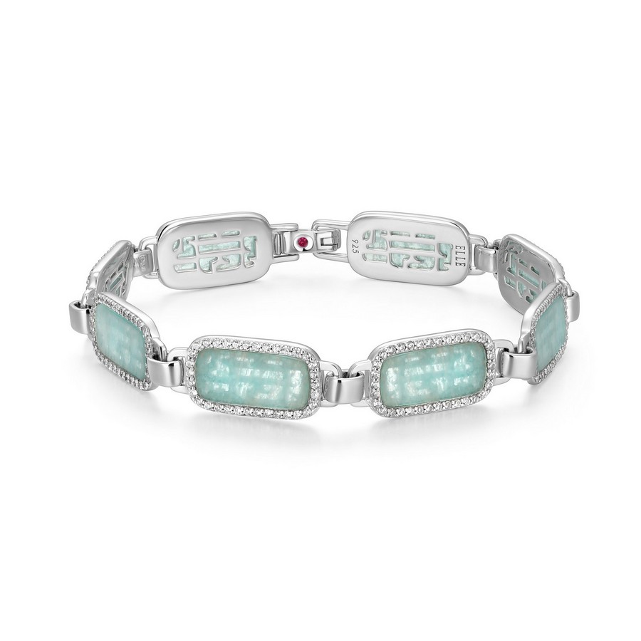 Bracelet pour femme en argent 925, cubic zirconium, amazonite - R1LAQDGU9R - ELLE