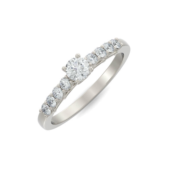 Bague pour femme en or 10k, 0.49 carat de diamants laboratoire VS - FS-012AW - MALO