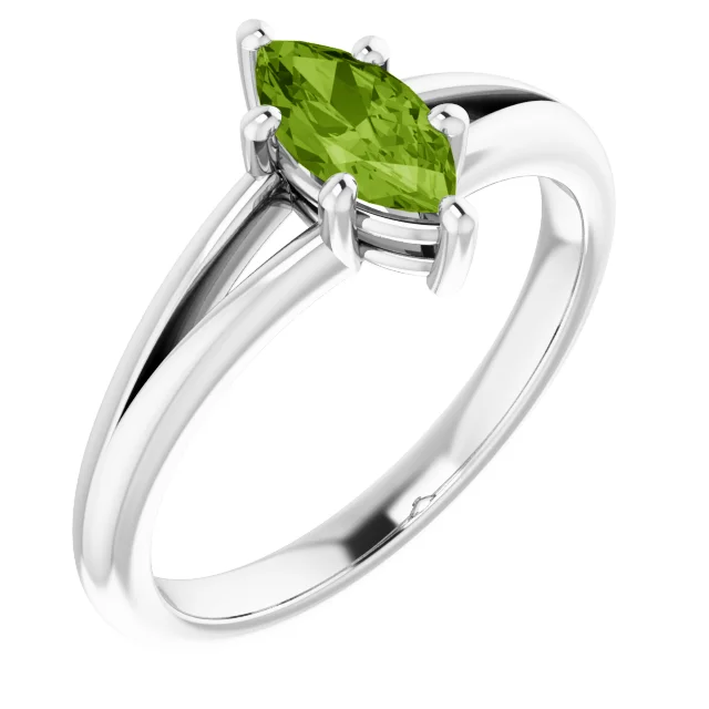 Bague pour femme en or 10k, péridot 8x4mm - 72019 - Stuller
