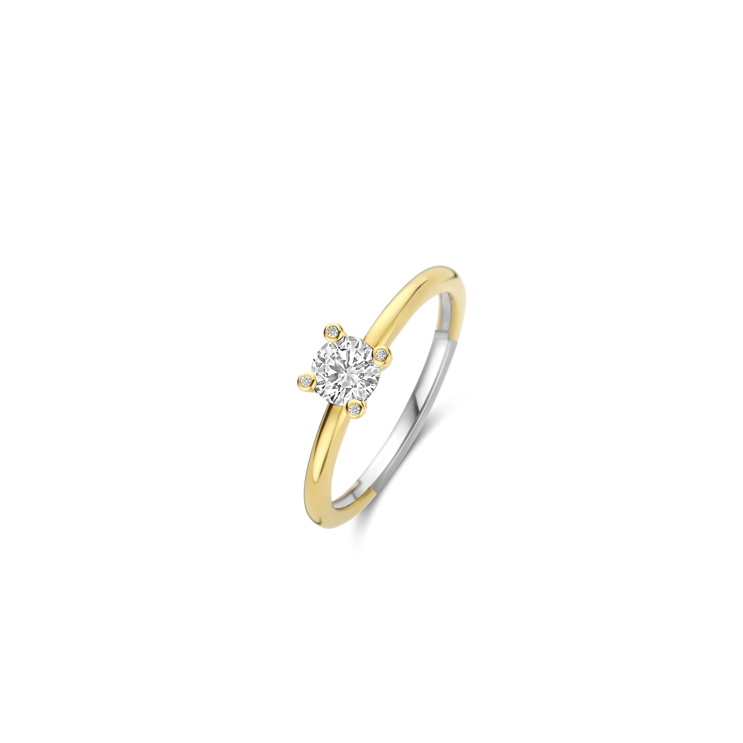 Bague solitaire pour femme en argent 925, cubic zirconium - 12367ZY/54 - Ti Sento Milano