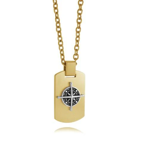 Pendentif pour homme en stainless, rose des vents - SP391 - Italgem
