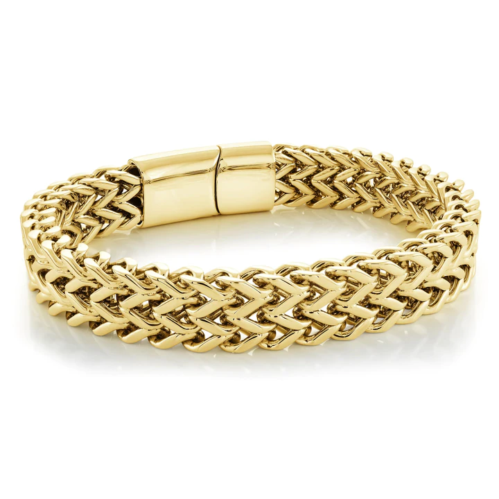 Bracelet pour femme en stainless, double franco - SMB519-8.5 - Italgem