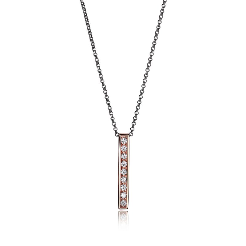 Pendentif pour femme en argent 925, zircons