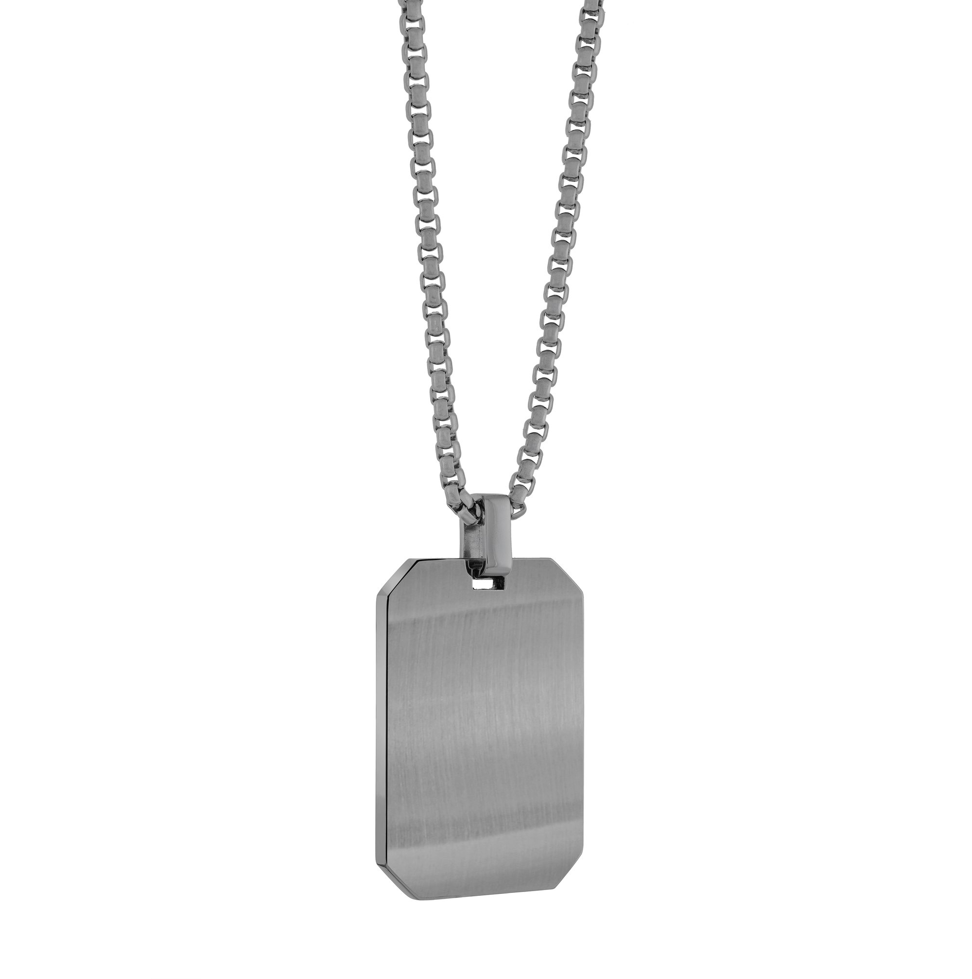 Pendentif pour homme en stainless, plaque unie