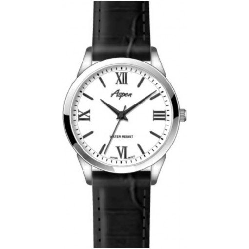 Montre femme, bracelet cuir, chiffres romains