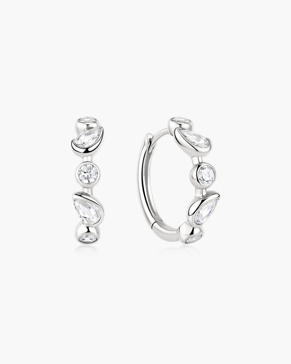 Boucles d'oreilles pour femme en argent 925, cubic zirconium - E076-15H - Ania Haie