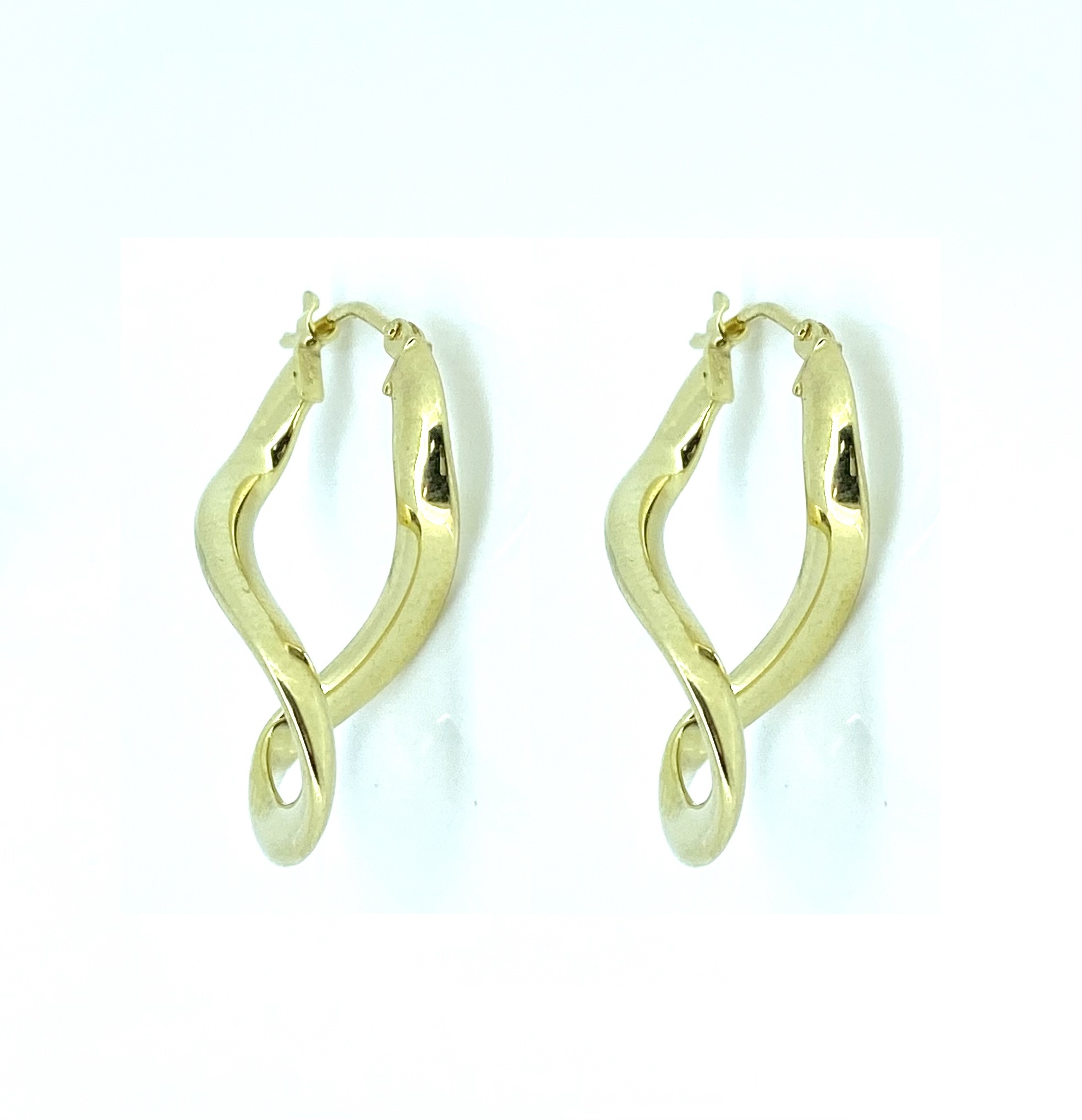 Boucles d'oreilles pour femme en or 10k, fouchettes