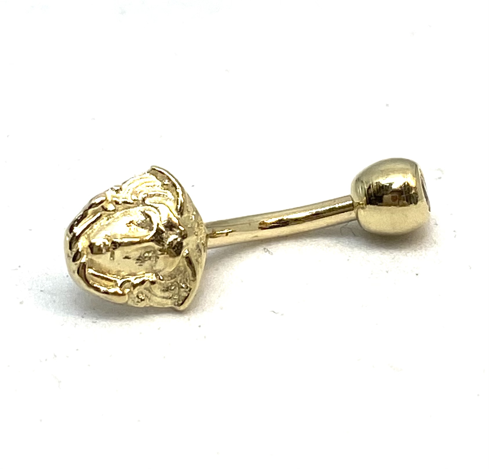 Barbel en or 14K, versace, 1 pierre
