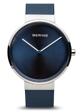 Montre homme, stainless, bracelet mèche, verre saphir, 5ATM