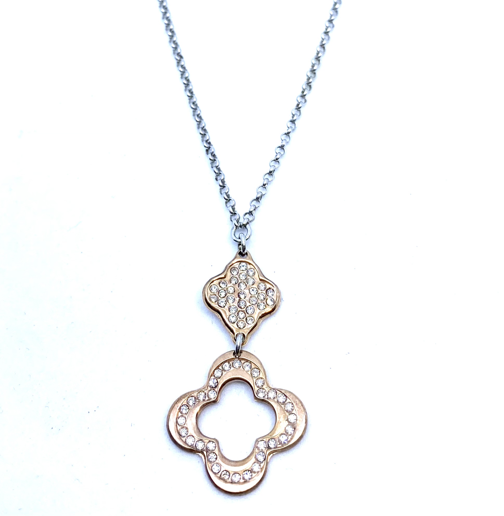 Pendentif pour femme en argent 925, zircons