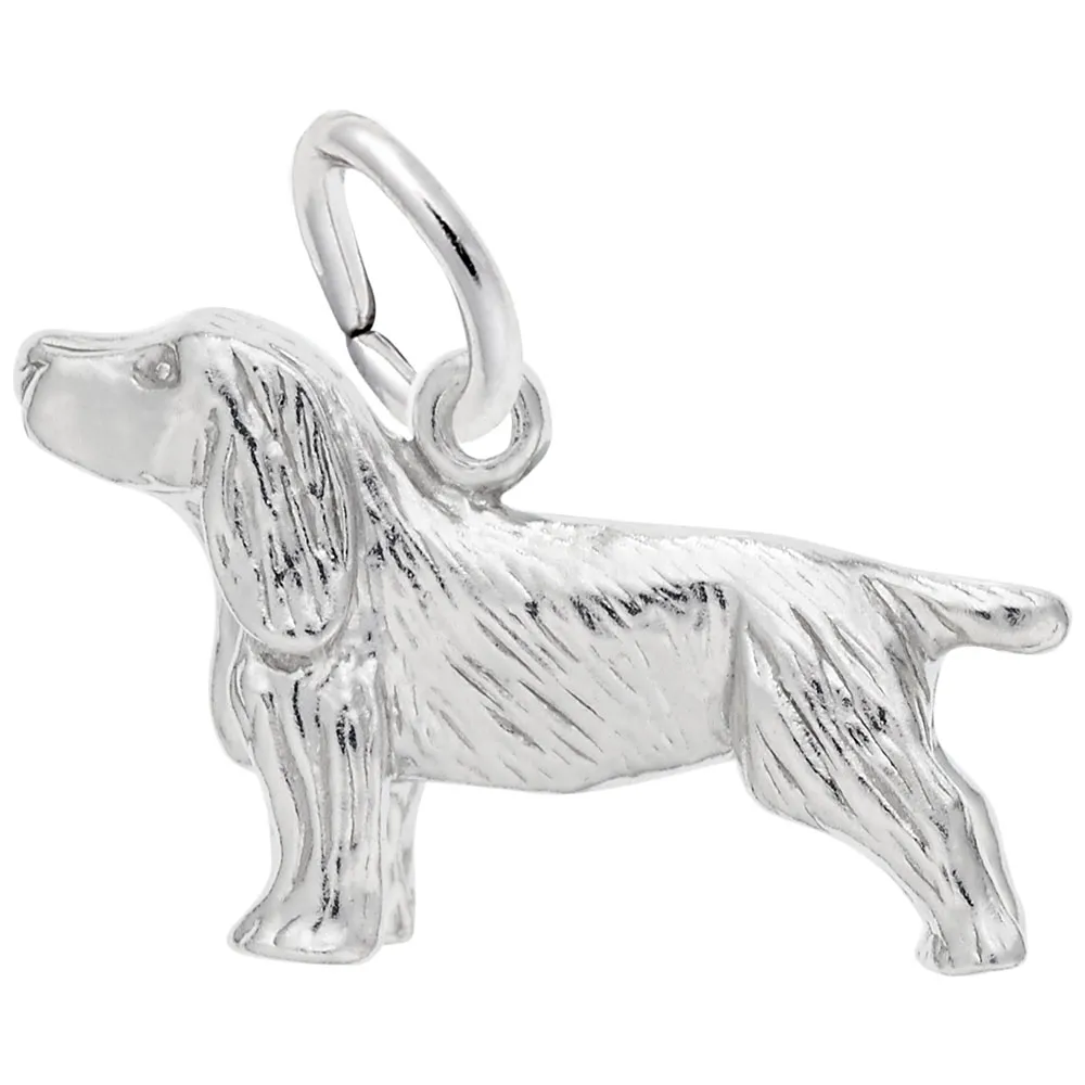 Pendentif en argent 925, chien, springer spaniel - 10-0271-000 - Rembrandt Charms