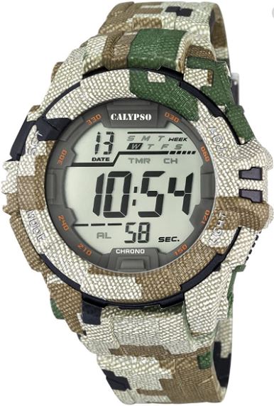 Montre homme, bracelet silicone, 10ATM, chrono