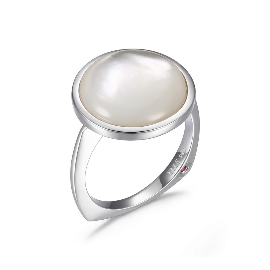 Bague argent 925, nacre de perle