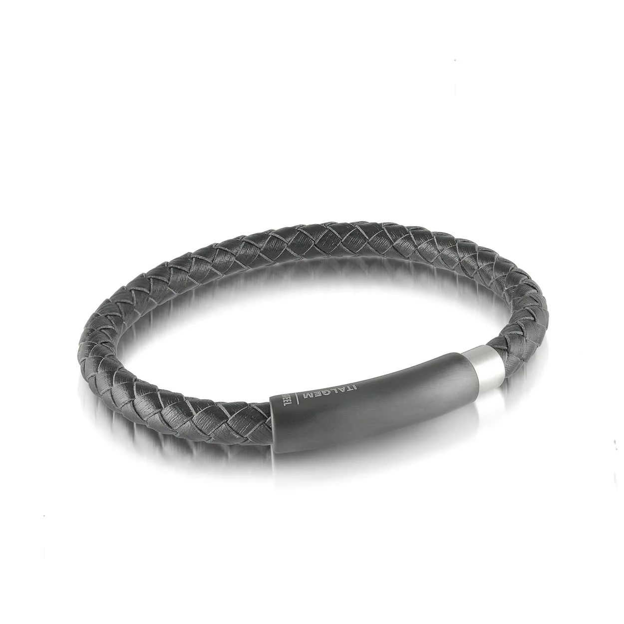 Bracelet pour homme en stainless et cuir