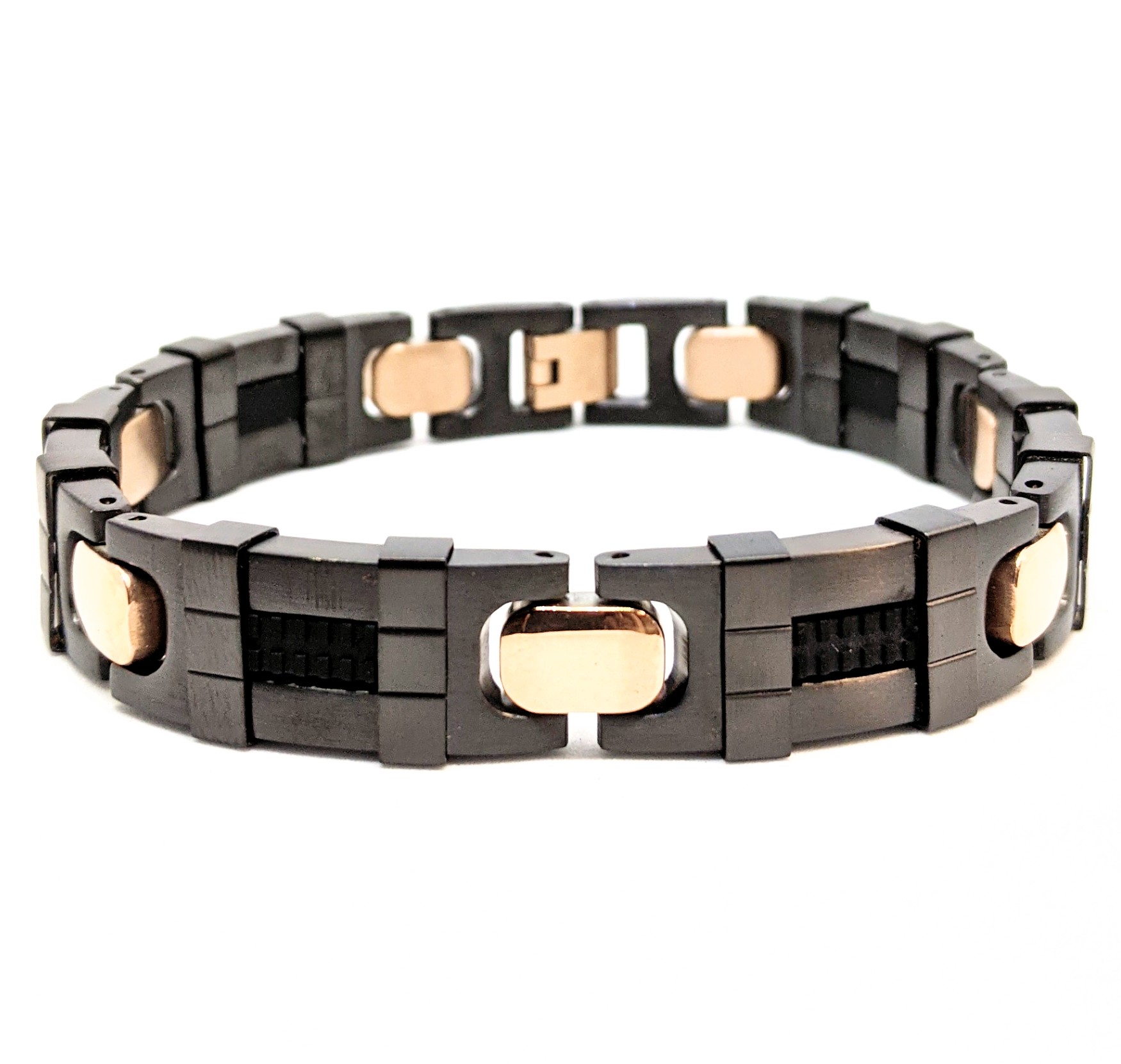 Bracelet pour homme en stainless et silicone