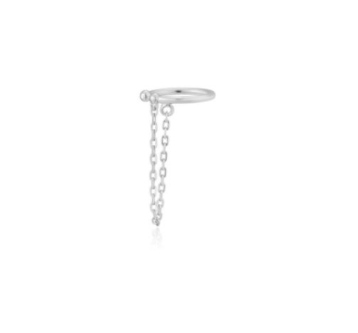 Boucles d'oreilles pour femme en argent 925, chainette