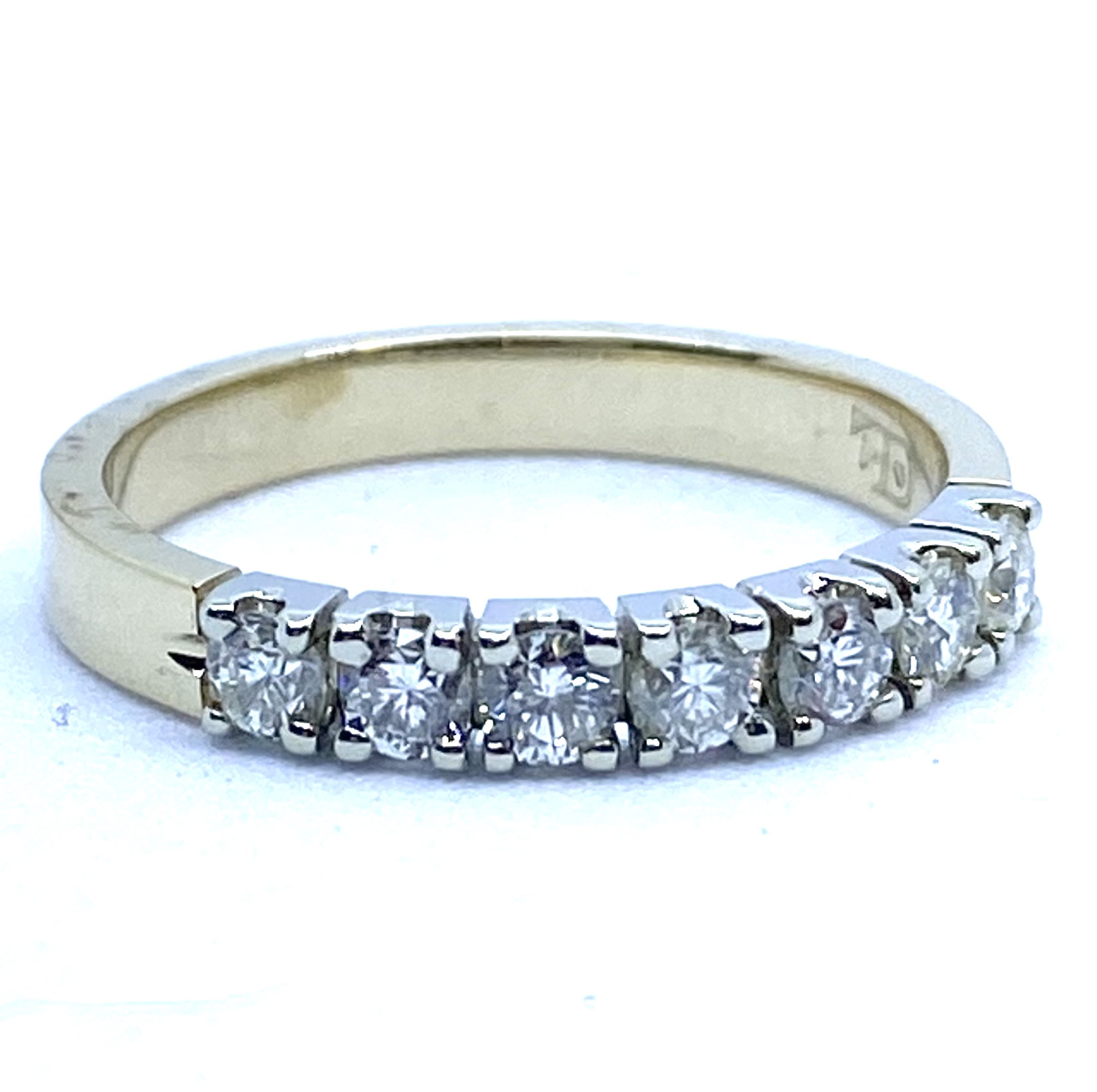 Bague pour femme en or 14K, 7 diamants pour 0.50 carat I-1/2