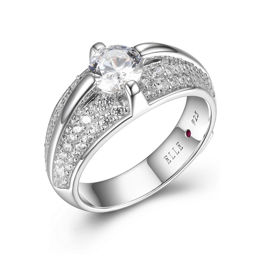 Bague pour femme en argent 925, zircons
