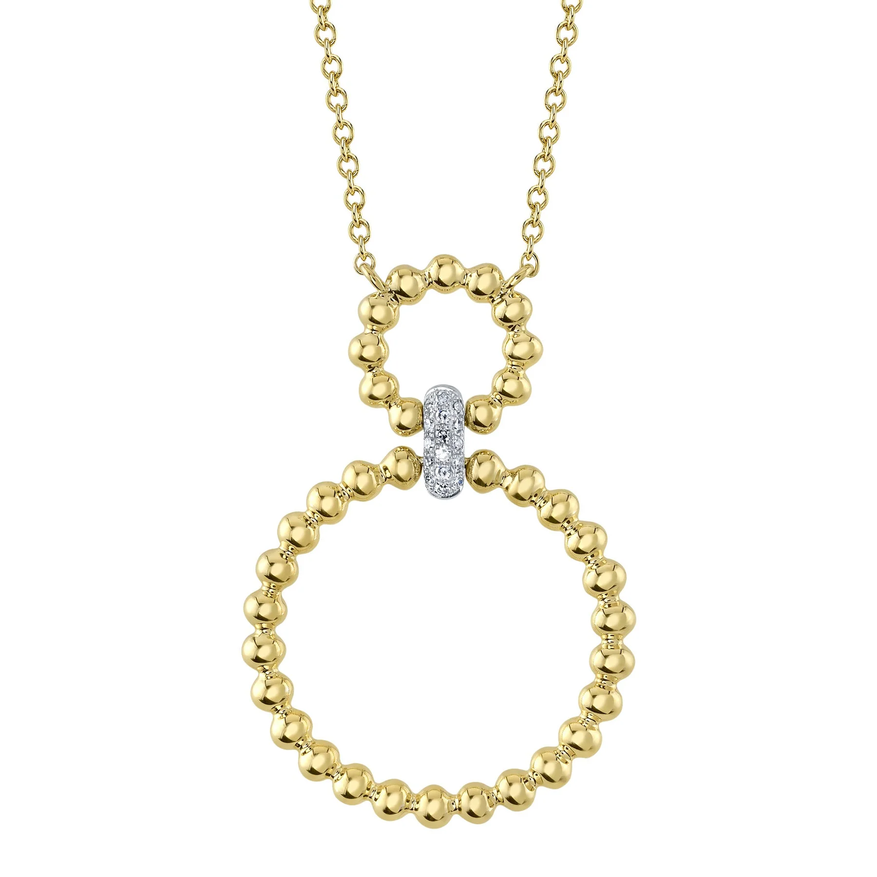Pendentif pour femme en or 14k, 0.04 carat de diamants SI - SC55025129 - Shy Creations