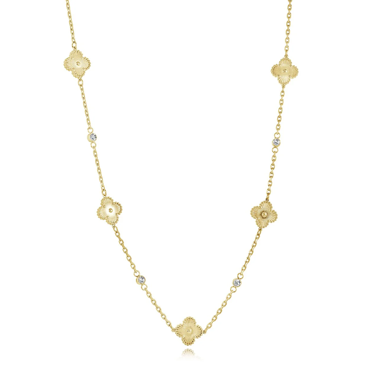 Collier pour femme en stainless, cubic zirconium, van cleef - SWN117-GO - Italgem