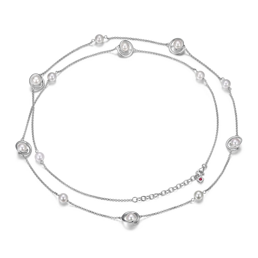 Collier argent 925, 13 perles