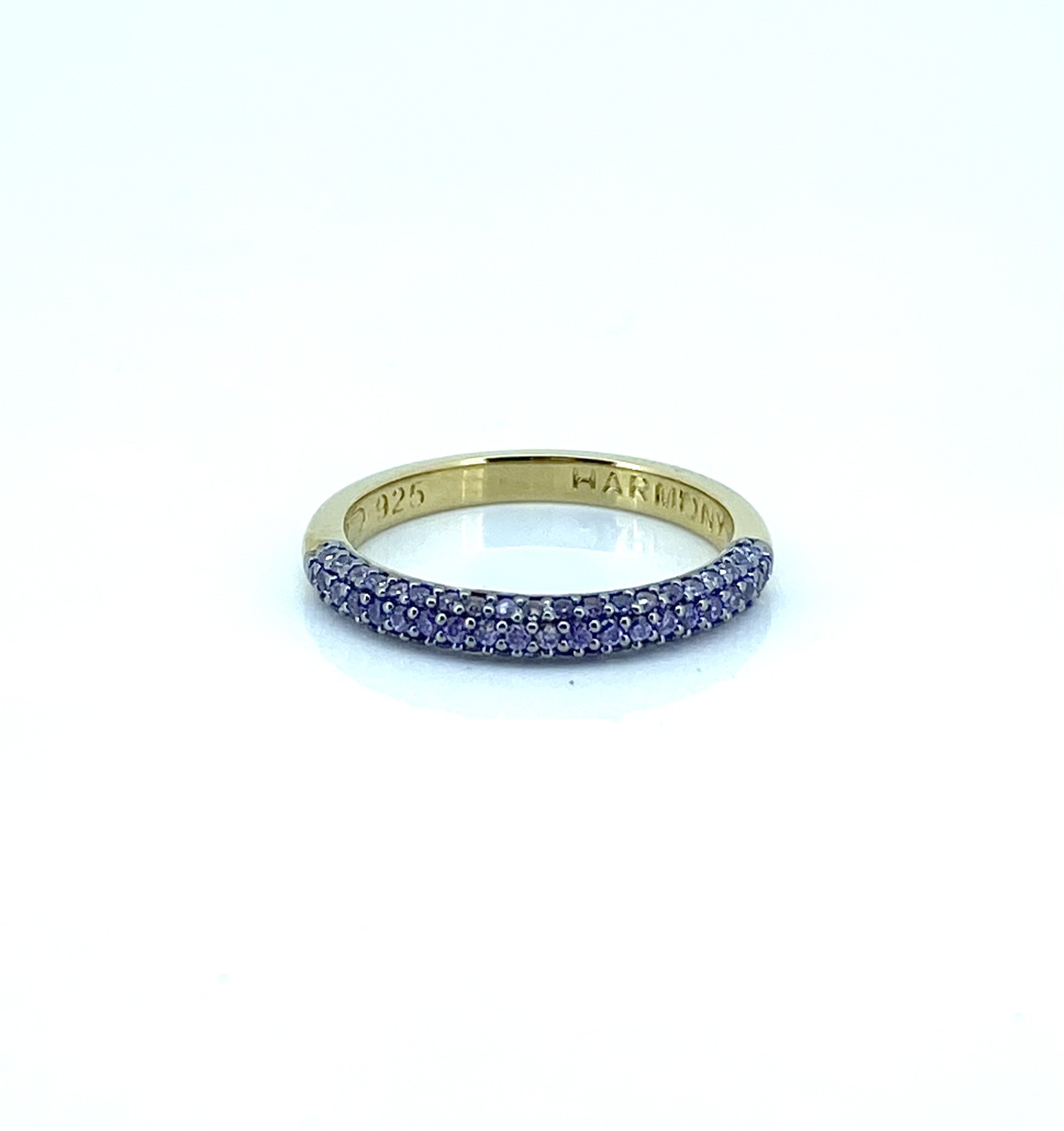 Bague pour femme en argent 925, zircons, février