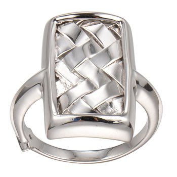 Bague argent 925, tressé comme du cuir