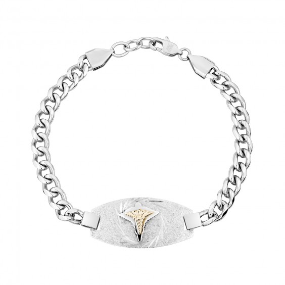 Bracelet médical stainless, gourmette