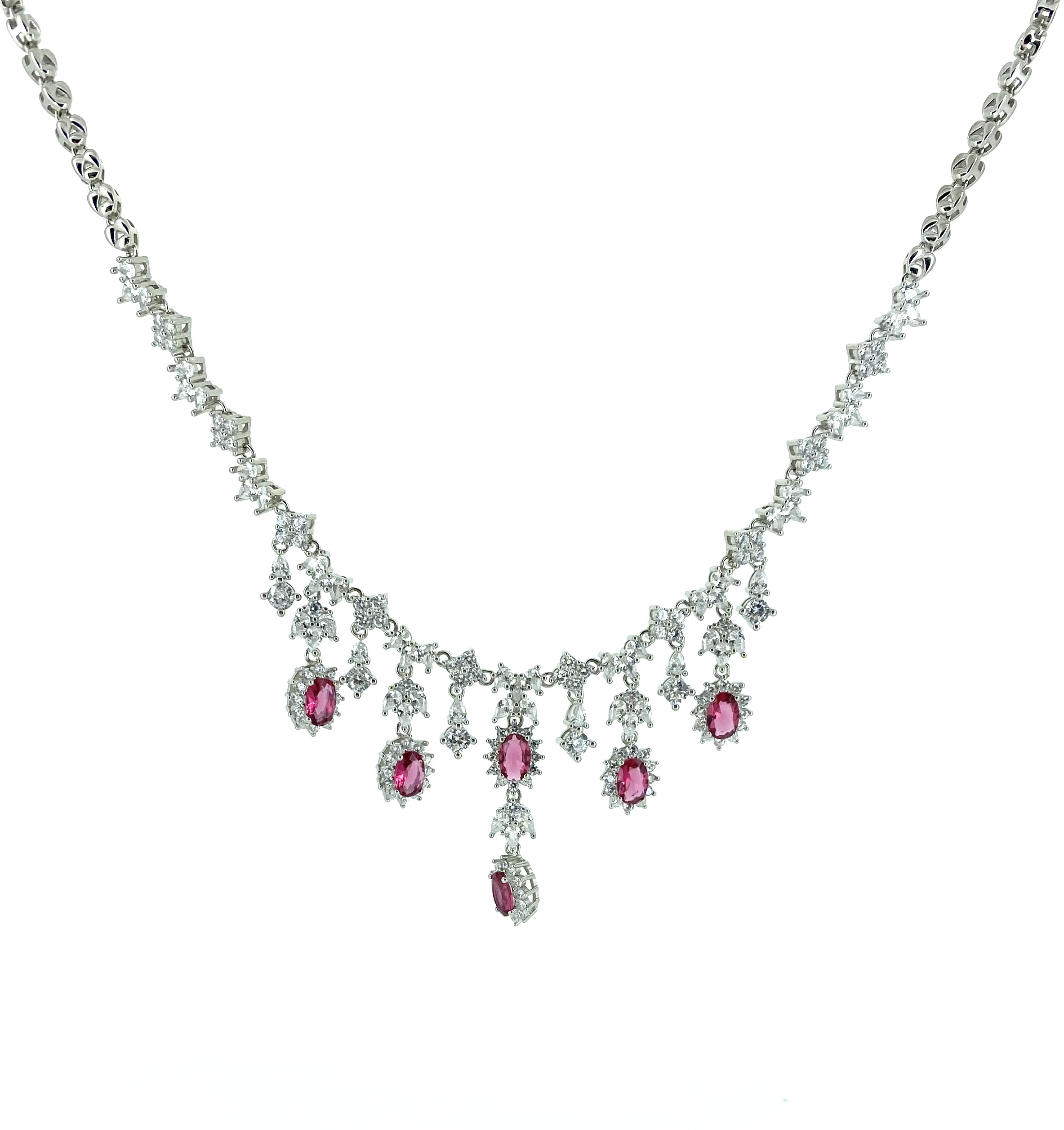 Collier pour femme en argent 925, cubic zirconium - DS-KIT03-CL - Danny's silver