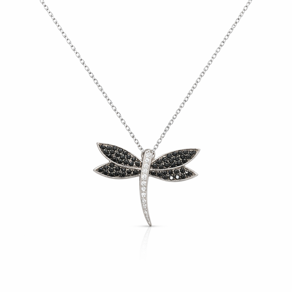 Pendentif pour femme en argent 925, cubic zirconium, libellule - PD582 - Divers