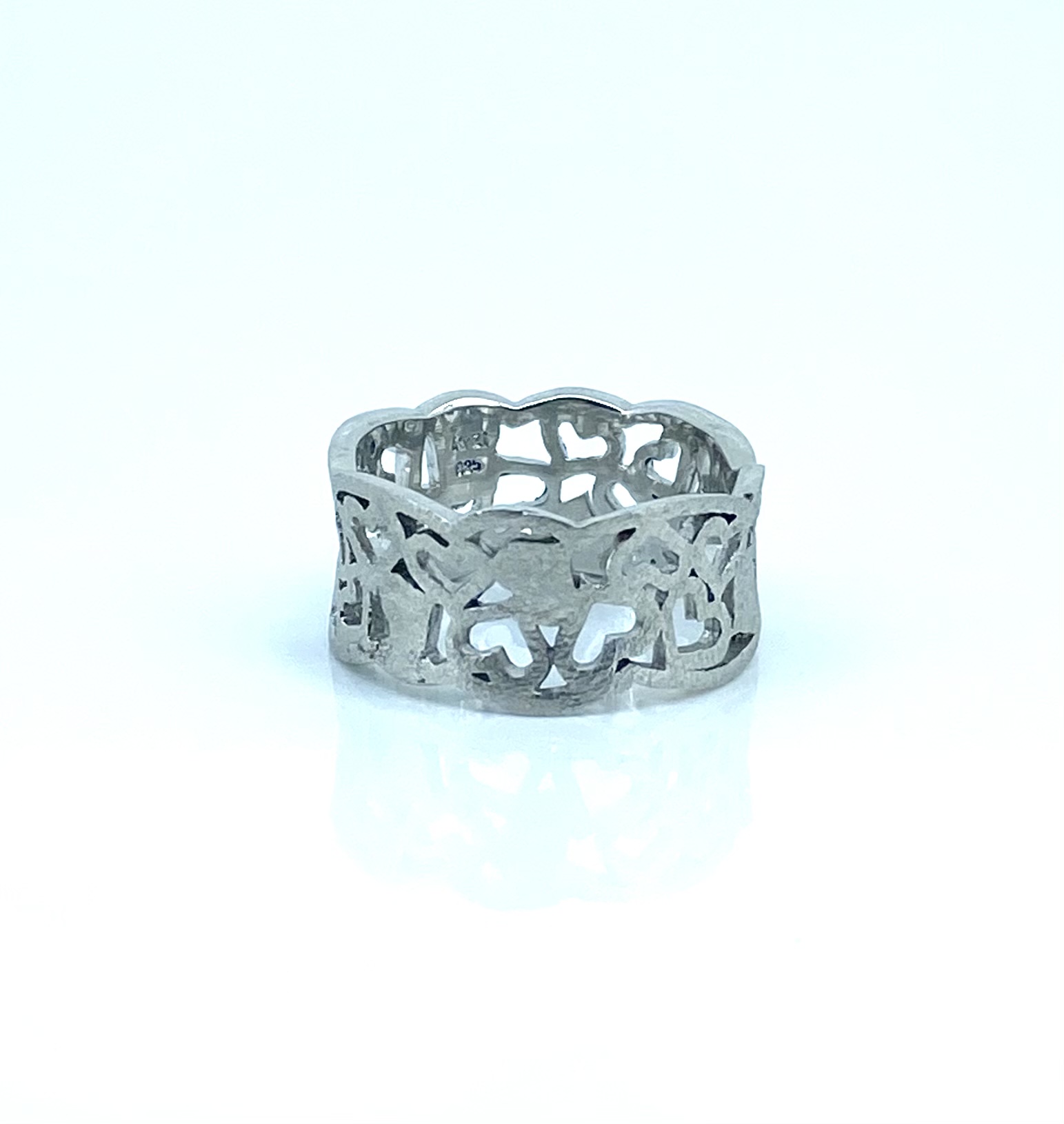 Bague pour femme en argent 925, coeurs