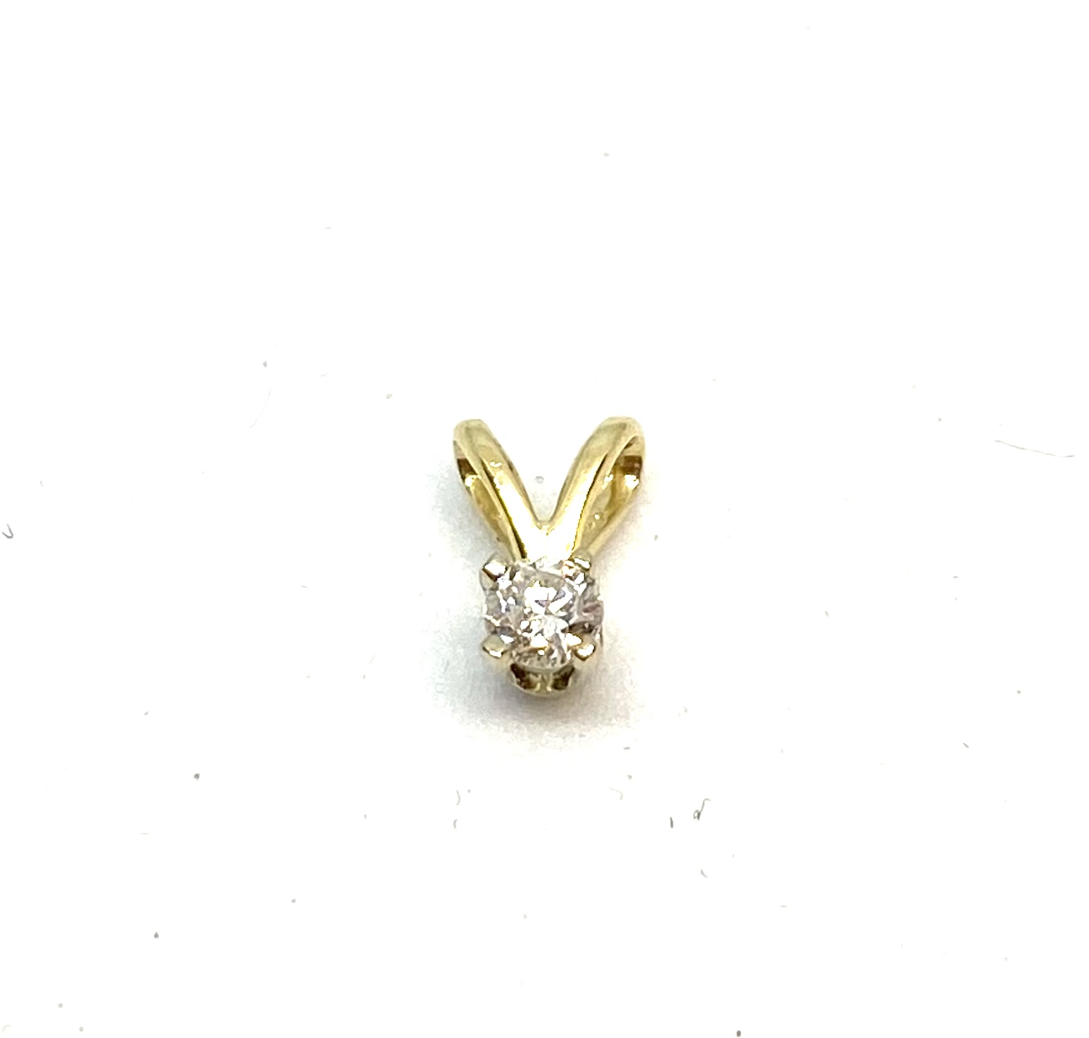 Pendentif en or 14k, cubic zirconium