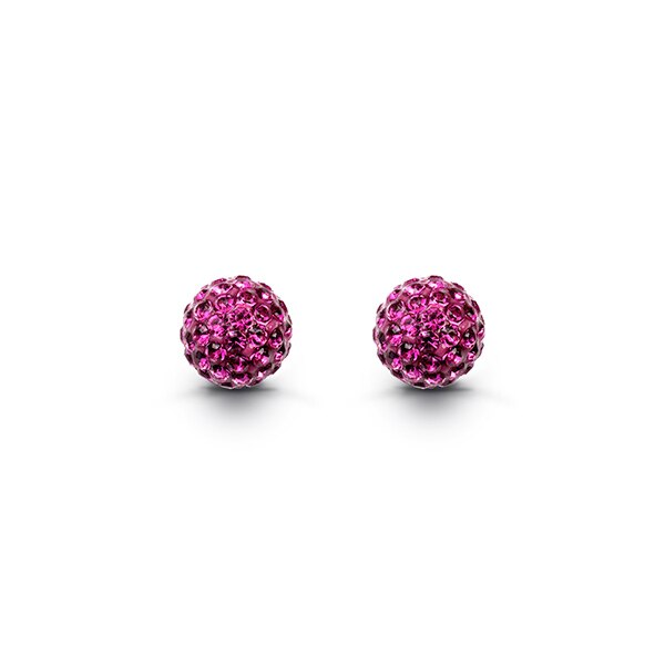 Boucles d'oreilles argent 925, boules ganies de pierres