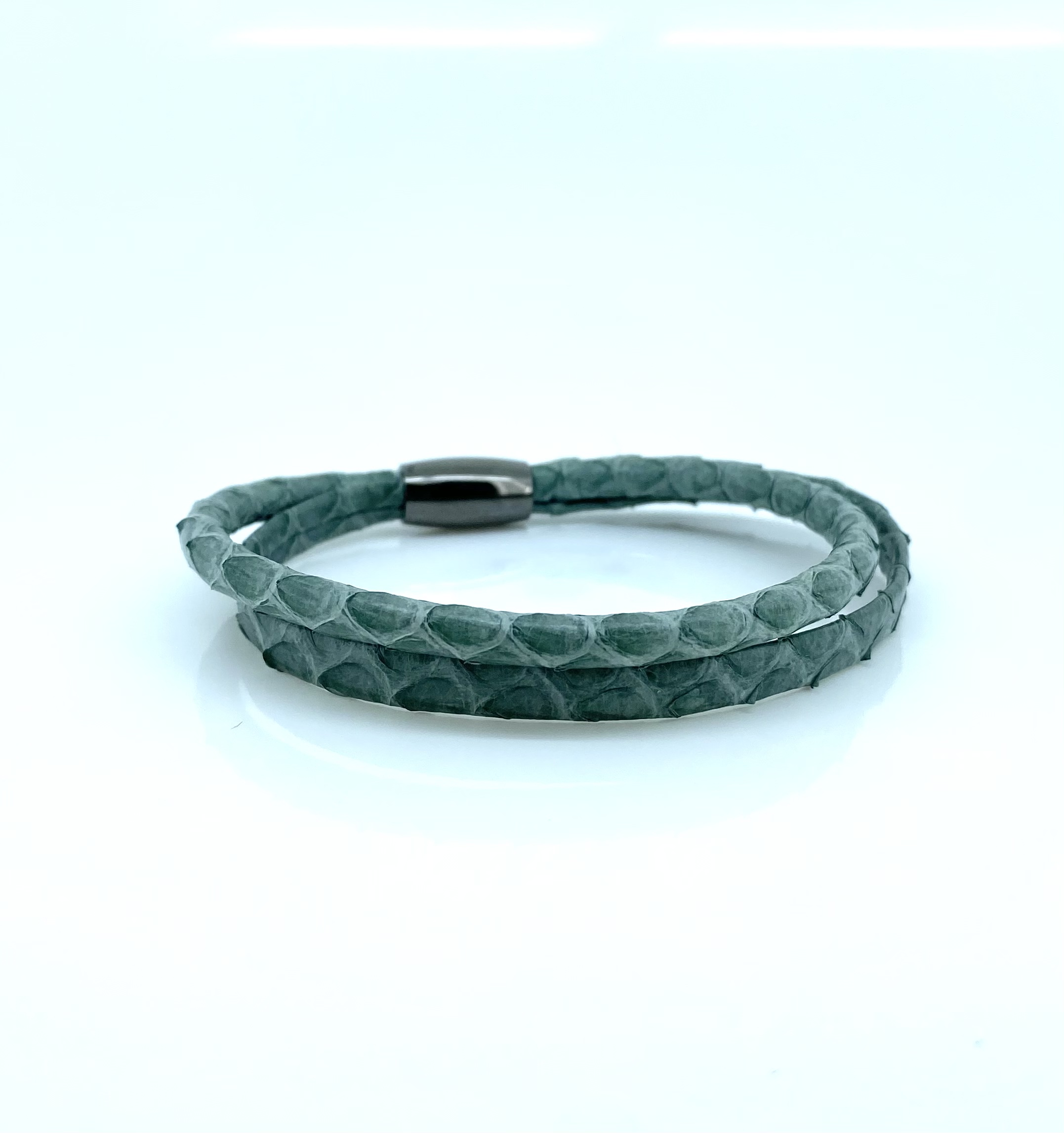 Bracelet duoblepour femme en stainless et cuir
