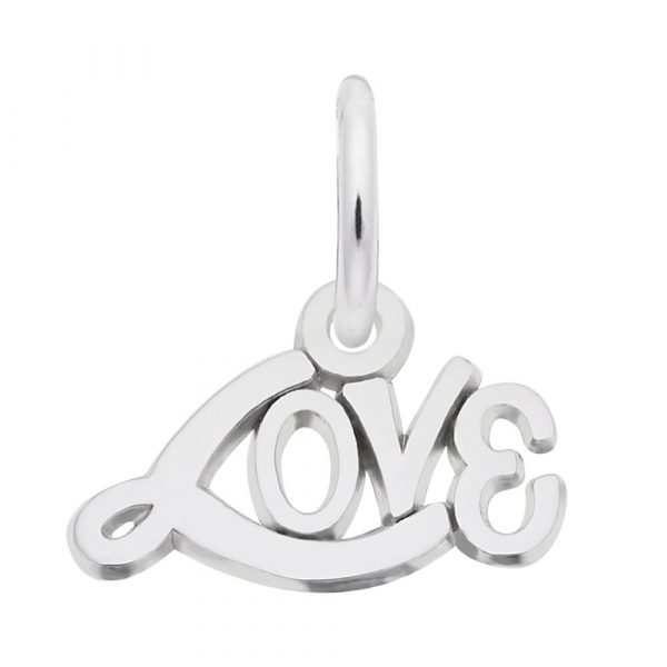 Pendentif en argent 925, love