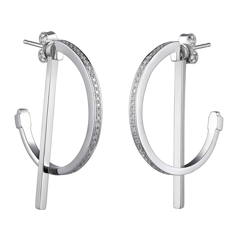 Boucles d'oreilles pour femme en argent 925, zircons