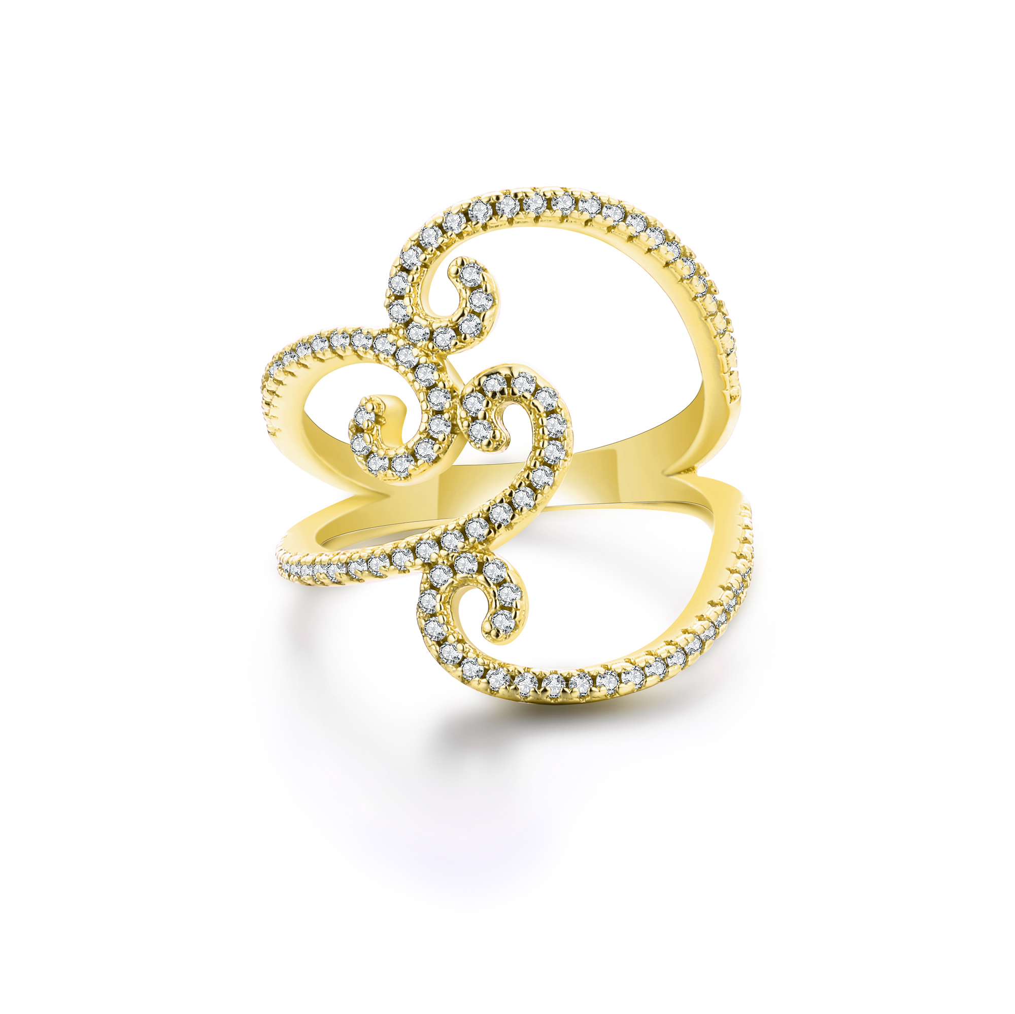 Bague pour femme en argent 925, cubic zirconium - FLORA-Y-8 - Pinkalie