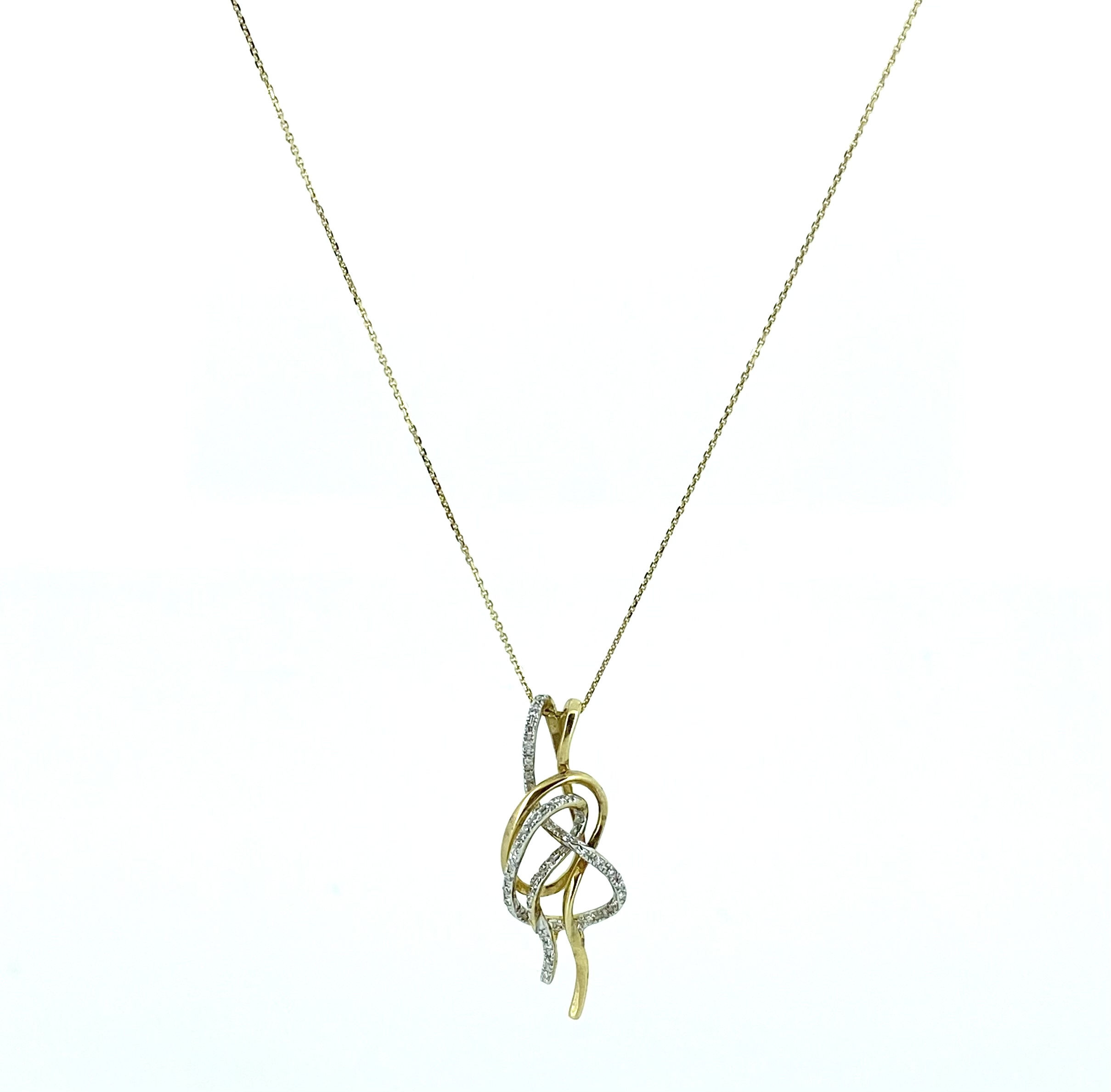 Pendentif pour femme en or 14k, 0.15 carat de diamants SI